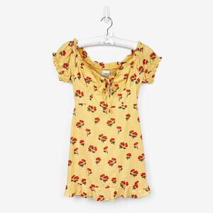 Urban Outfitters Magpie Mini Dress Small Cherry Cotton Kitsch Girlcore Summer